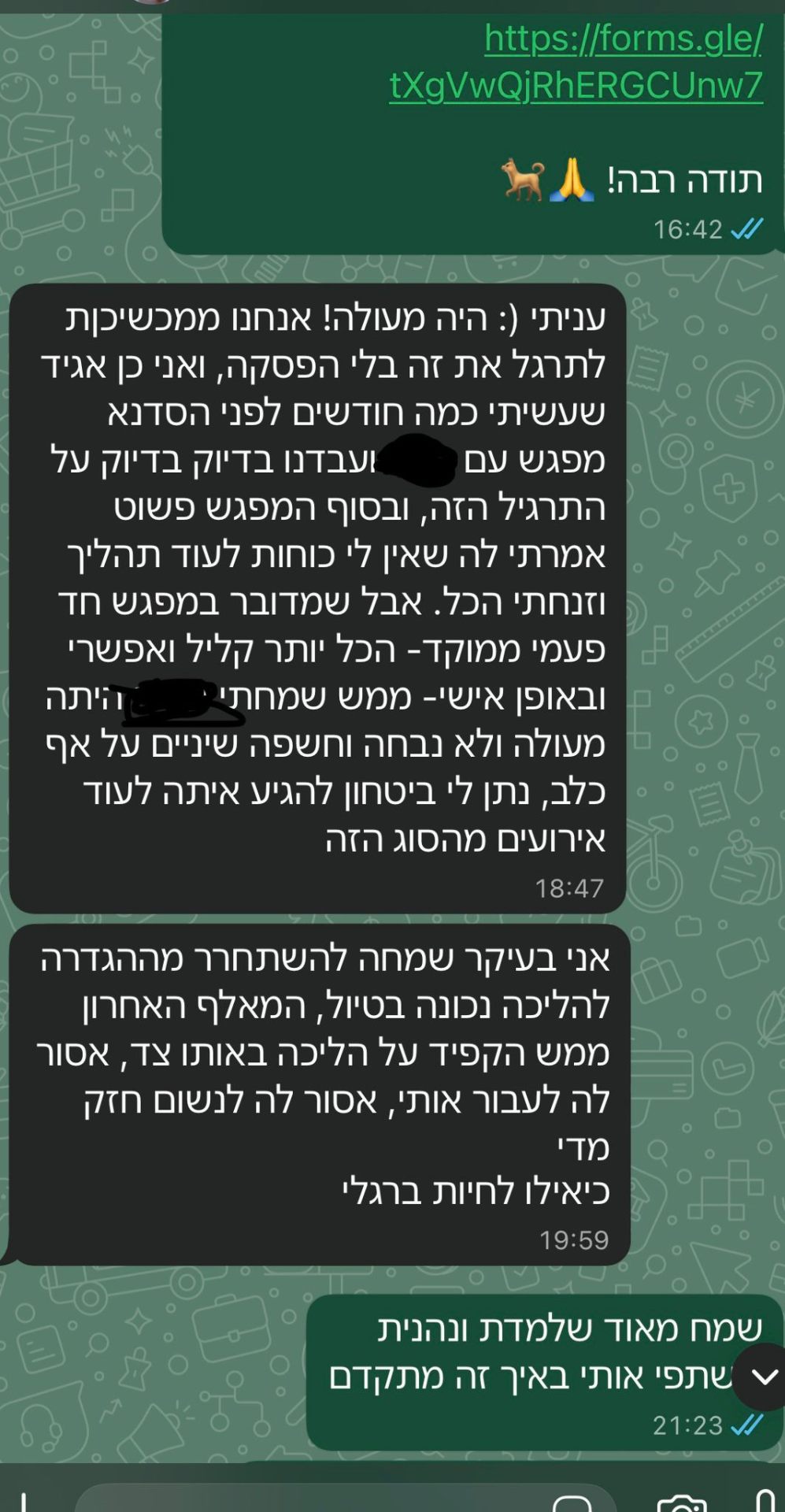 המלצה מענת